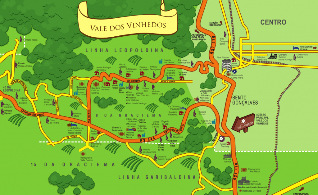 Mapa do Vale dos Vinhedos