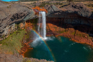 A cachoeira de fogo na Patagônia Argentina